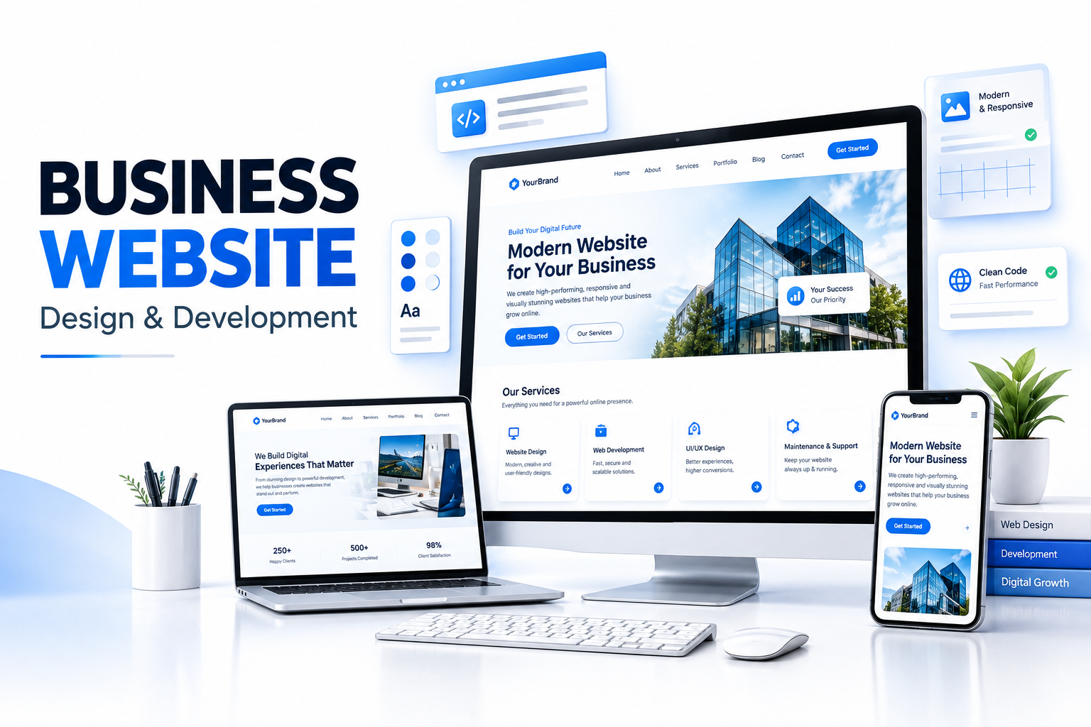 Professional business website design and development