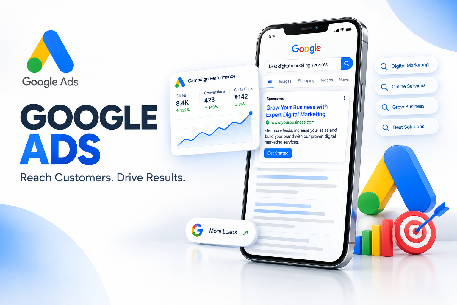 Google Ads search campaigns that reach active customers